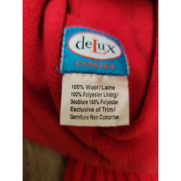 Vtg 100% Wool Finding Nemo Inspired Beanie Hat Pom Poms - Picture 7 of 8